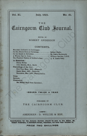 The Cairngorm Club Journal No 61 cover